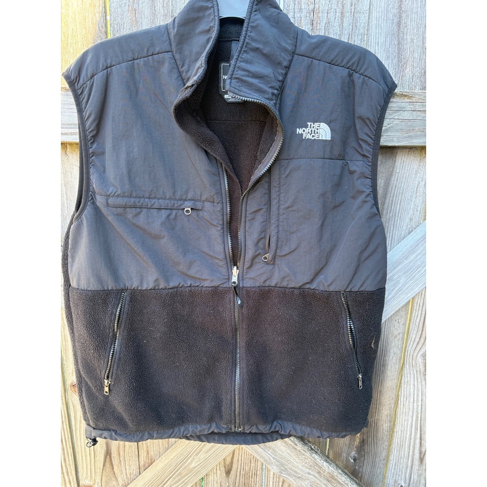 The North Face Denali Fleece Vest Mens Large Black Full Zip Outdoor Layer